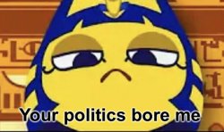 Your politics bore me Meme Template