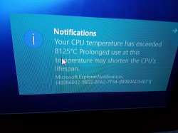 Your CPU temperature has exceeded 8125 Meme Template