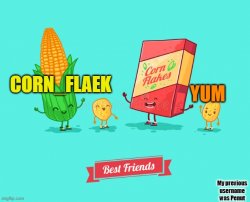 corn_flake announcement template Meme Template