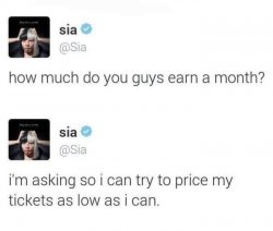 Sia tickets Meme Template