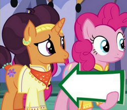 Pinkie Holding Sign (MLP) Meme Template