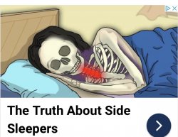 The truth about side sleepers Meme Template