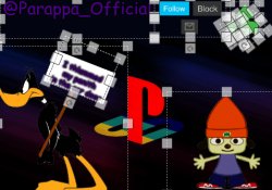 PaRappa Announcement template 3 Meme Template