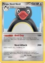 Pingu pokemon card Meme Template