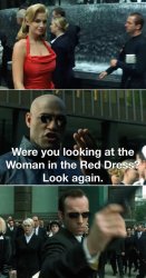 Red Dress girl no good Meme Template