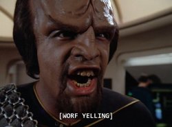 Worf Yelling Meme Template