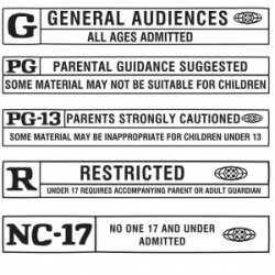Movie rating system G PG PG-13 R NC-17 Meme Template