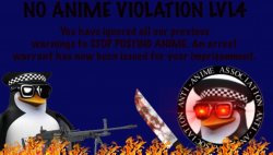 No Anime Violation Lvl 4 Meme Template