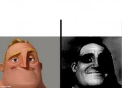 Mr incredible becomes ascended / powerful meme template with example by  Ajob 