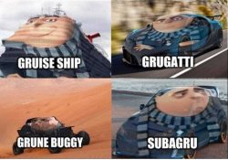 Gru vehicles Meme Template