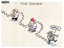 Antivax zombie Meme Template