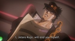 JoJo's Bizarre Adventure I Jotaro Kujo will end you myself Meme Template