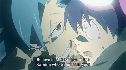 Gurren Lagann Believe in the Kamina who believes in you Meme Template