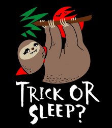 Vampire sloth Trick or sleep Meme Template