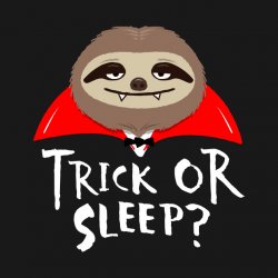 Vampire sloth Trick or sleep Meme Template