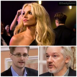 Britney Spears Julian Assange Ed Snowden Meme Template