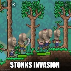 stonks invasion Meme Template