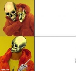 Drake hotline bling skeleton Meme Template