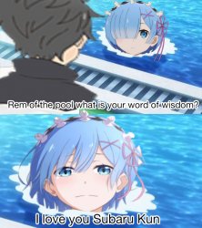 Rem of the pool Meme Template