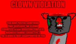 Clown violation Meme Template
