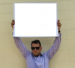 DESO Guy with a Sign Meme Template