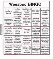 Weaboo Bingo Meme Template
