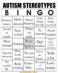 autism stereotypes bingo Meme Template