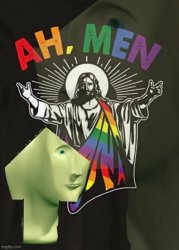 Gay Jesus ah men meme man upvotes Meme Template