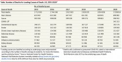 Number of Deaths for Leading Causes of Death, US, 2015-2020 Meme Template