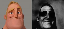 Normal And Dark Mr.Incredible but at higher quality Meme Template