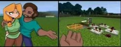 Minecraft but don't even say anything Meme Template