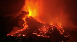 La Palma volcano lava flow Meme Template