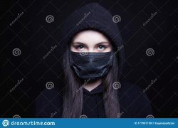 woman with mask Meme Template