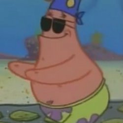 Patrick with 2 Eye Patches Meme Template