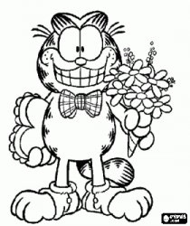 Garfield flowers Meme Template
