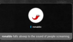 Rönaldo falls asleep to the sound of people screaming Meme Template