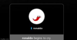 Rönaldo begins to cry Meme Template
