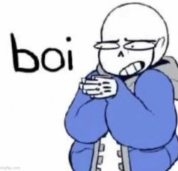 Sans boi template Meme Template