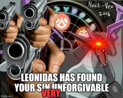 Leonidas has found your sin very unforgivable Meme Template