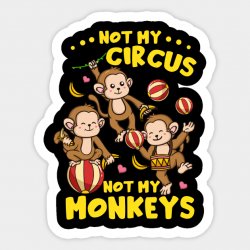 Circus Monkey Sticker Meme Template