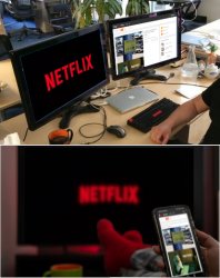 netflix imgflip office and at home Meme Template