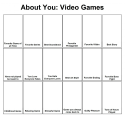 About you : video games Meme Template