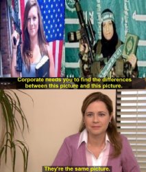 Same Picture America vs Taliban Meme Template