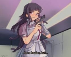 Mikan I'm a healer but... Meme Template