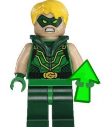 Green Arrow Upvote lego Meme Template