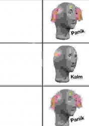 pixilated panik kalm panik Meme Template