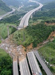 Huge landslide blocking highway Meme Template