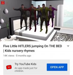Five Little Hitlers Jumping On The Bed Meme Template