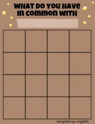 what do you have common with bingo card Meme Template