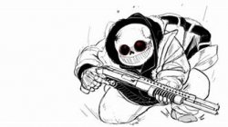 sans with a shotgun Meme Template